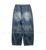 Loop Cat Washed Balloon Fit Denim Pants