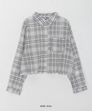 Otoon Pocket Check Crop Shirt