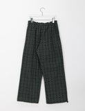 [BAONHAUS] Vimendo strap flower brushed wide pants