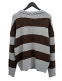 Stripe Overfit Knit Sweatshirt