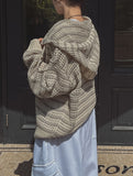 Field Stripe Mesh Warmer Hooded Zip-Up