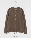 Kipo string round over wool knit cardigan