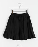 Sanpco Balloon Nylon Banding Midi Skirt