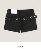 Kine Eyelet Belted Shorts