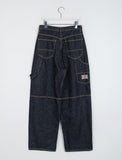 Royde Patch Carpender Non-fade Raw Wide Denim Pants