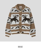 Holiday Nordic Toggle Knit Cardigan