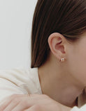 Subni Flow Silver One-Touch Earrings S