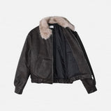 Kati Real Raccoon Fur Leather Jacket