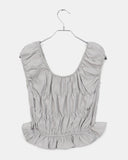 [Two Way] Furen Off-Shoulder Shirring Frill Sleeveless Blouse