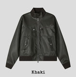 BOD High-neck Leather Jacket
