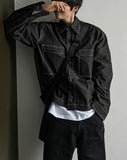 Semi cropped stitch shirt