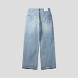 Piece Damaged Wide Denim Pants