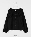 Menni Shirring Button Blouse
