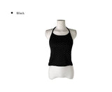 Toa Dot Halter Sleeveless Boat Neck Long Sleeve T-Shirt