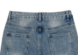 [A/M] Folder Medium Blue Wide Washing Denim Pants