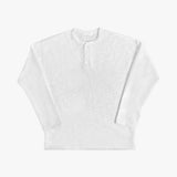 Bebro Tweed Henley Neck Long Sleeve Tee