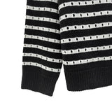 Moment Punching Stripe Knit Cardigan