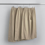 Two-Way Hem Snap Banding Diagonal Cut Wide Fit Cotton Pants