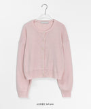 Lucyuni Color Round Knit Cardigan