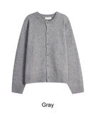 End round knit cardigan