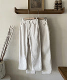 Warm-up Brushed Corduroy Straight Pants