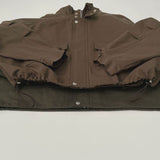 High-Neck Button Zipper Bomber String Jacket