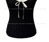 Oat Lace Ribbed Sleeveless