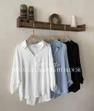 Halo Half-Open Collar Blouse