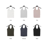 Kisen Eyelet Halter Sleeveless