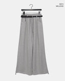 [Two-Way Bottom/Belt SET] Edge Banding Strap String Wide Training Long Pants