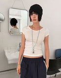 BACK BUTTON SLIT TEE