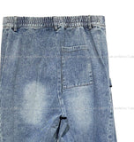 Maxi balloon snap denim pants