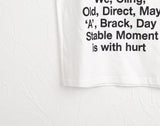 Komti Lettering Printed Semi-crop short-sleeved T-shirt