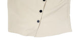 Newji Diagonal Button High-Neck Blouse Shirt