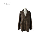 Avil Leather Overfit Blazer Jacket