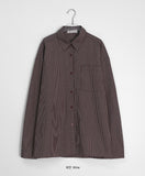 [BAONHAUS] Furugi Over Fit Pocket Vintage Check Shirt