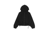 E-ring String Windbreaker Hood Zip-up