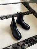 Black Marble chelsea boots