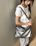 Natsu Motor Leather Buckle Belt Shoulder Bag