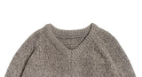 Glyn Wool Loose Fit V-Neck Raglan Long Knit