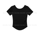 [U-BASIC] Modal U-neck volume crop short sleeve