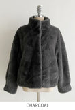 Berel High-Neck Eco Fur Mink Jacket