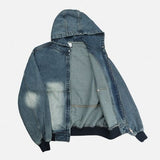 Cosid Rivet Denim Hood Zip-Up