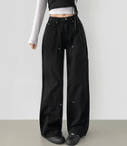 Rivet Fatigue Pocket Point Wide Cotton Pants