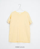[unisex] Blanc Loose Fit Sleeve Color Matching Button Roll-Up Short Sleeve T-shirt