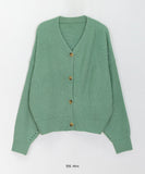 Pochai color V-neck knit cardigan