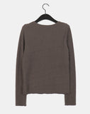Web unbalanced button open angora pine needle knitwear