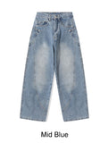 Dian Pocket Washed Denim Pants
