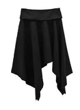 Leton Unbalanced Suede Skirt