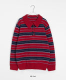 Neneki Wool Stripe Button Knit